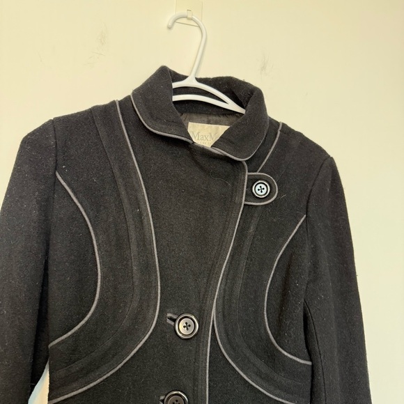 MaxMara Elegant Black Women's Coat size 4 - Picture 6 of 15